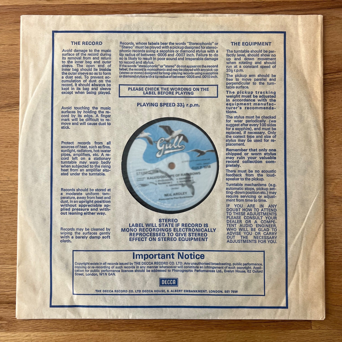 Neil Ardley - Kaleidoscope Of Rainbows / 1. UK-Press. 1976 - (M-/VG++)