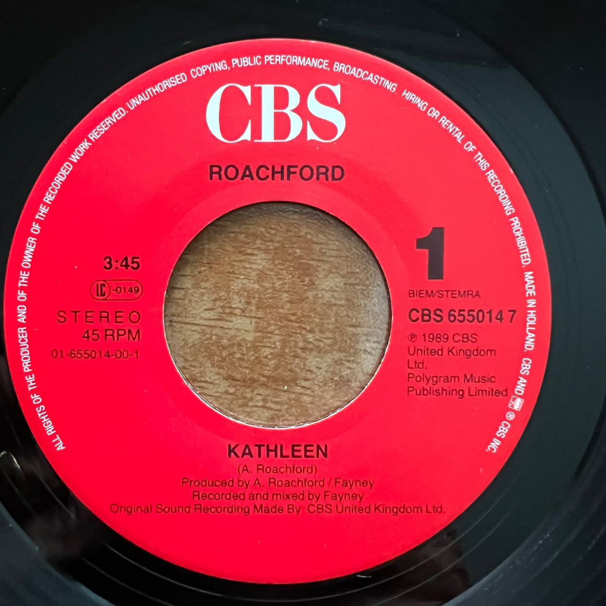 Roachford - Kathleen / 1. NL-Press. 1989 - (M-/VG++)