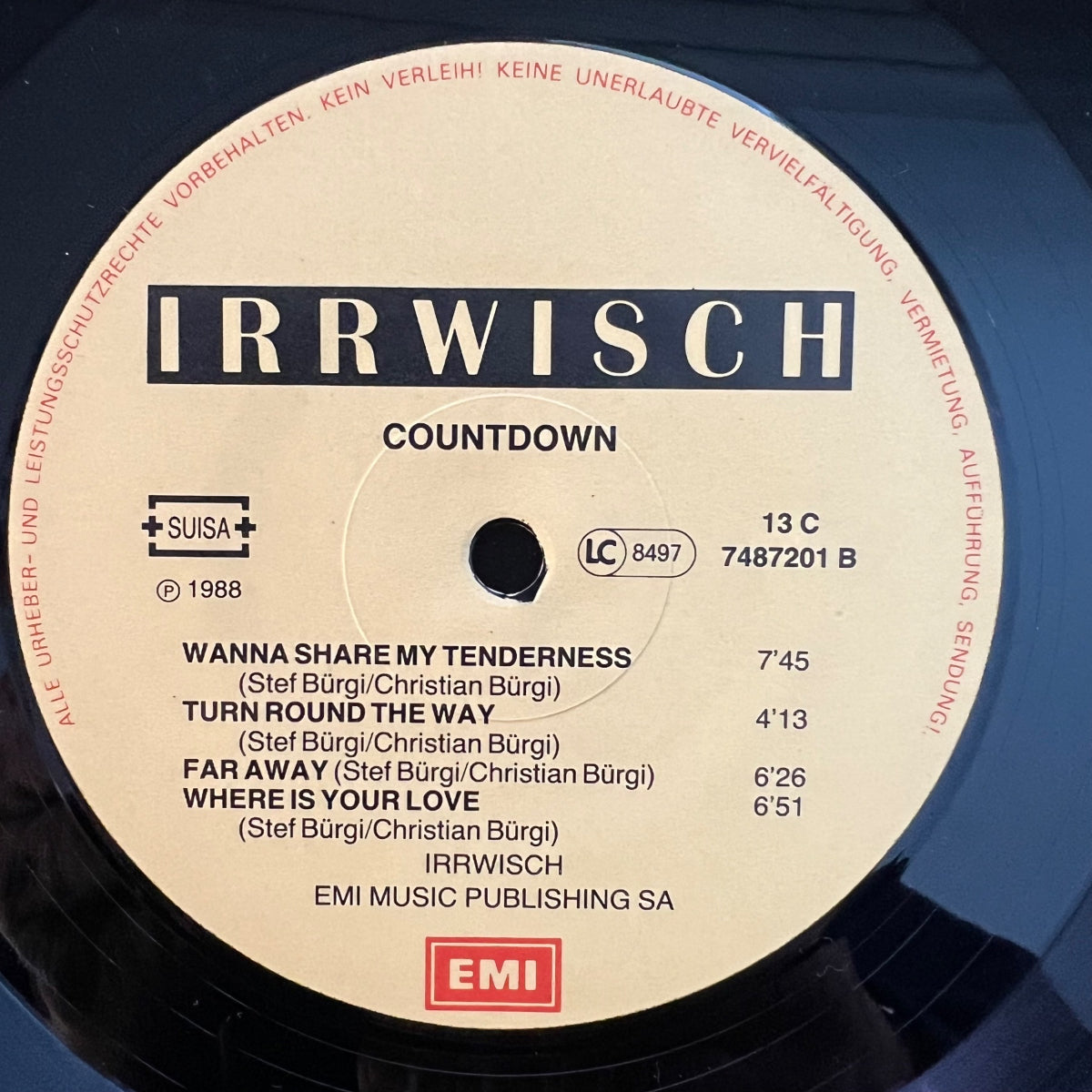Irrwisch - Countdown / 1. Swiss-Press. 1988 - (M-/VG++)