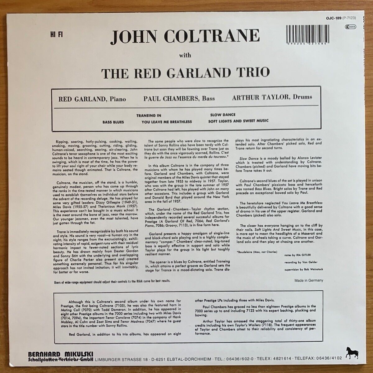John Coltrane - Traneing In / US-Press. 1985 - (M-/M-)