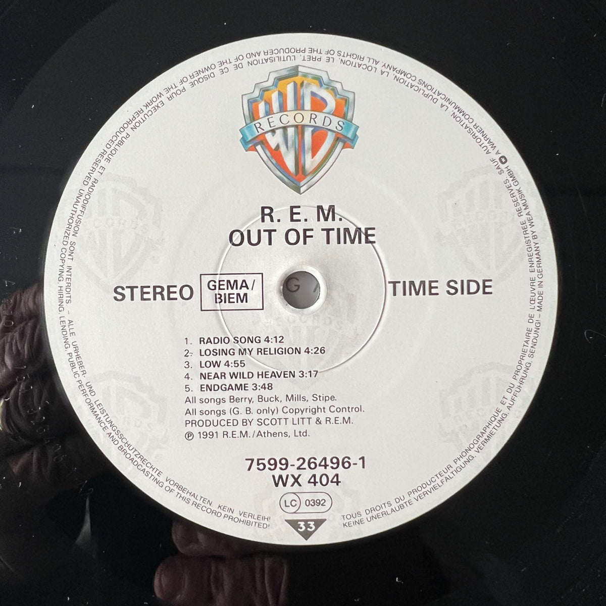 REM - Out Of Time / 1ère édition européenne. 1991 - (M-/VG++)