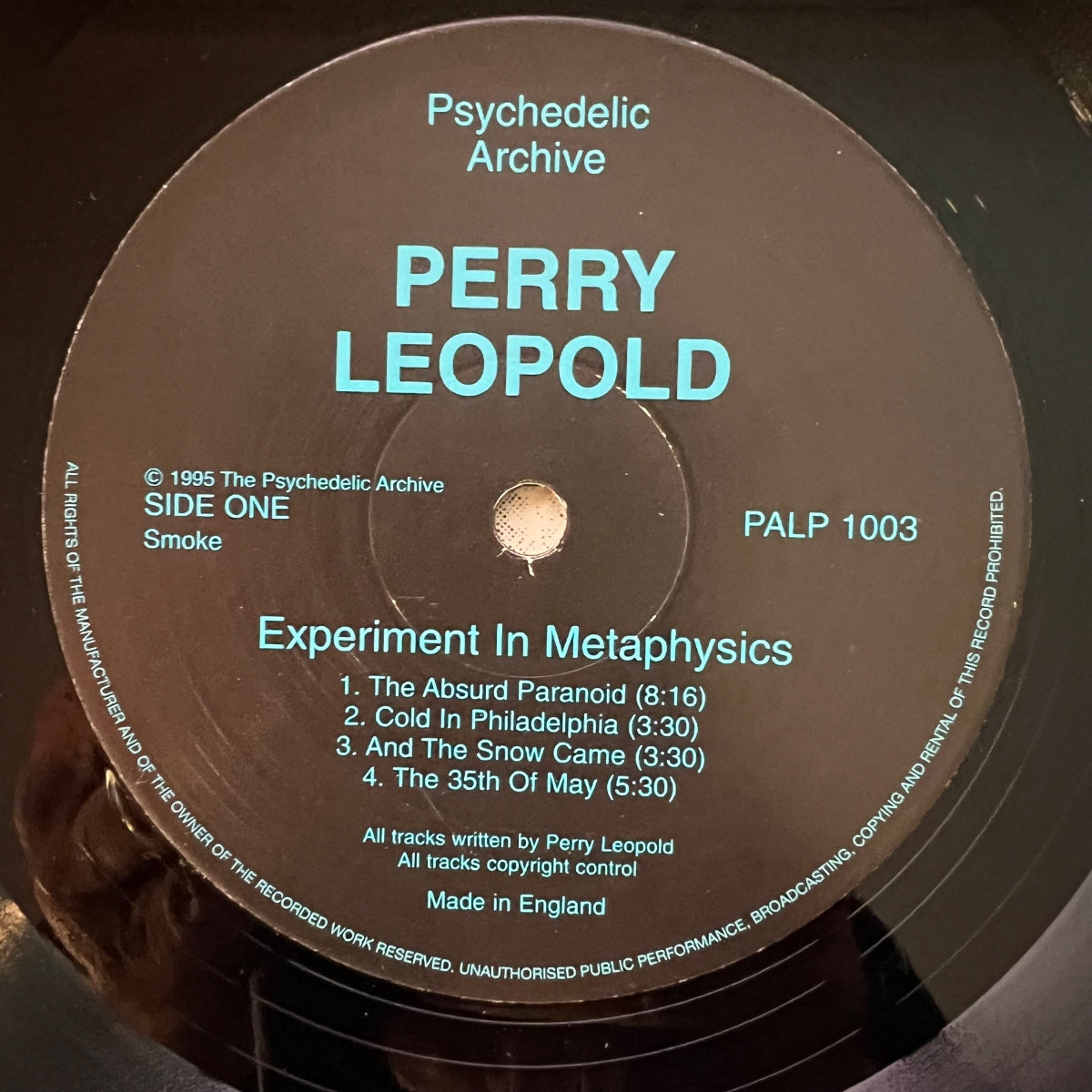Perry Leopold - Experiment In Metaphysics / UK-Press. 1995 - (M-/VG++)