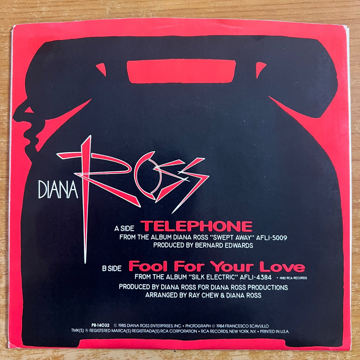 Diana Ross- Telephone / 1. US-Press. 1985 - (M-/M-)