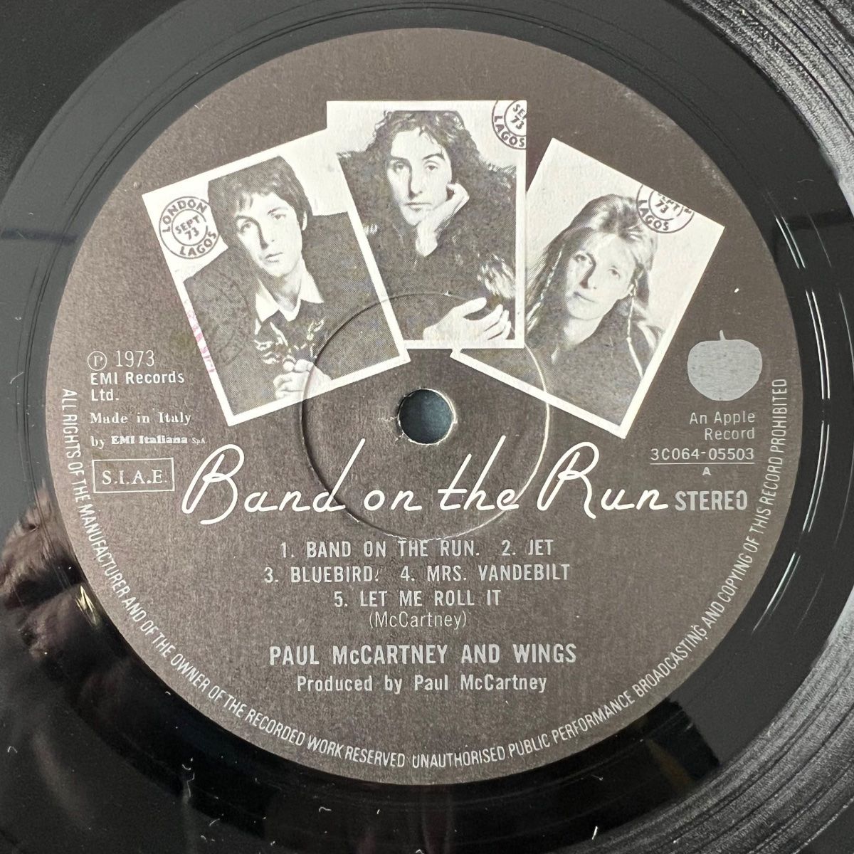 Paul McCartney & Wings - Band On The Run / 1. Italy 1973 - (M-/VG++)