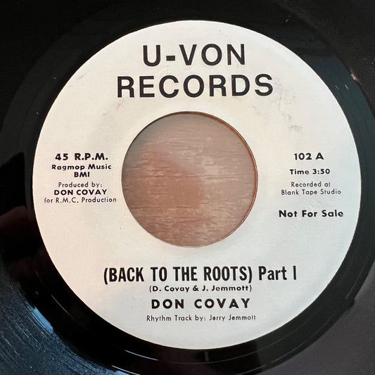 Don Covay - (Back To The Roots) Part I / US-Promo 1977 - (M-/Neutral)
