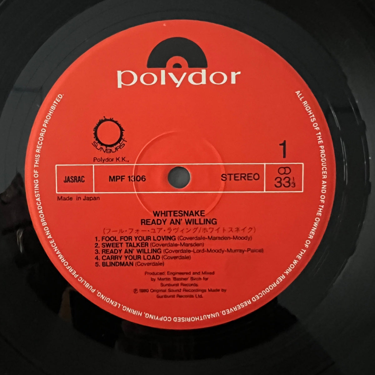 Whitesnake - Ready An' Willing / 1. Japan-Press. 1980 - (M-/M-)