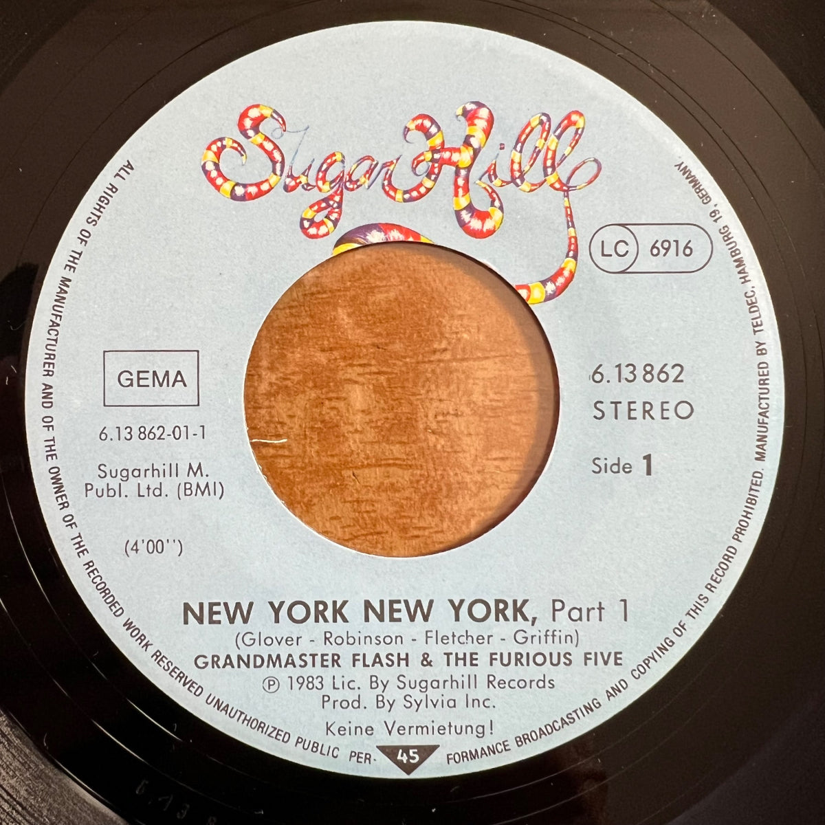 Grandmaster Flash & The Furious Five - New York / 1. D-Press. 1983 (M-/VG++)