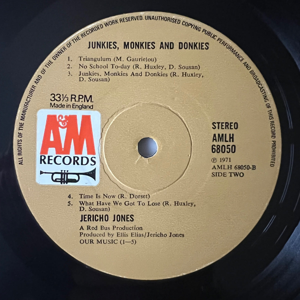 Jericho Jones - Junkies Monkeys & Donkeys / 1. UK-Press. 1971 - (M-/VG++)