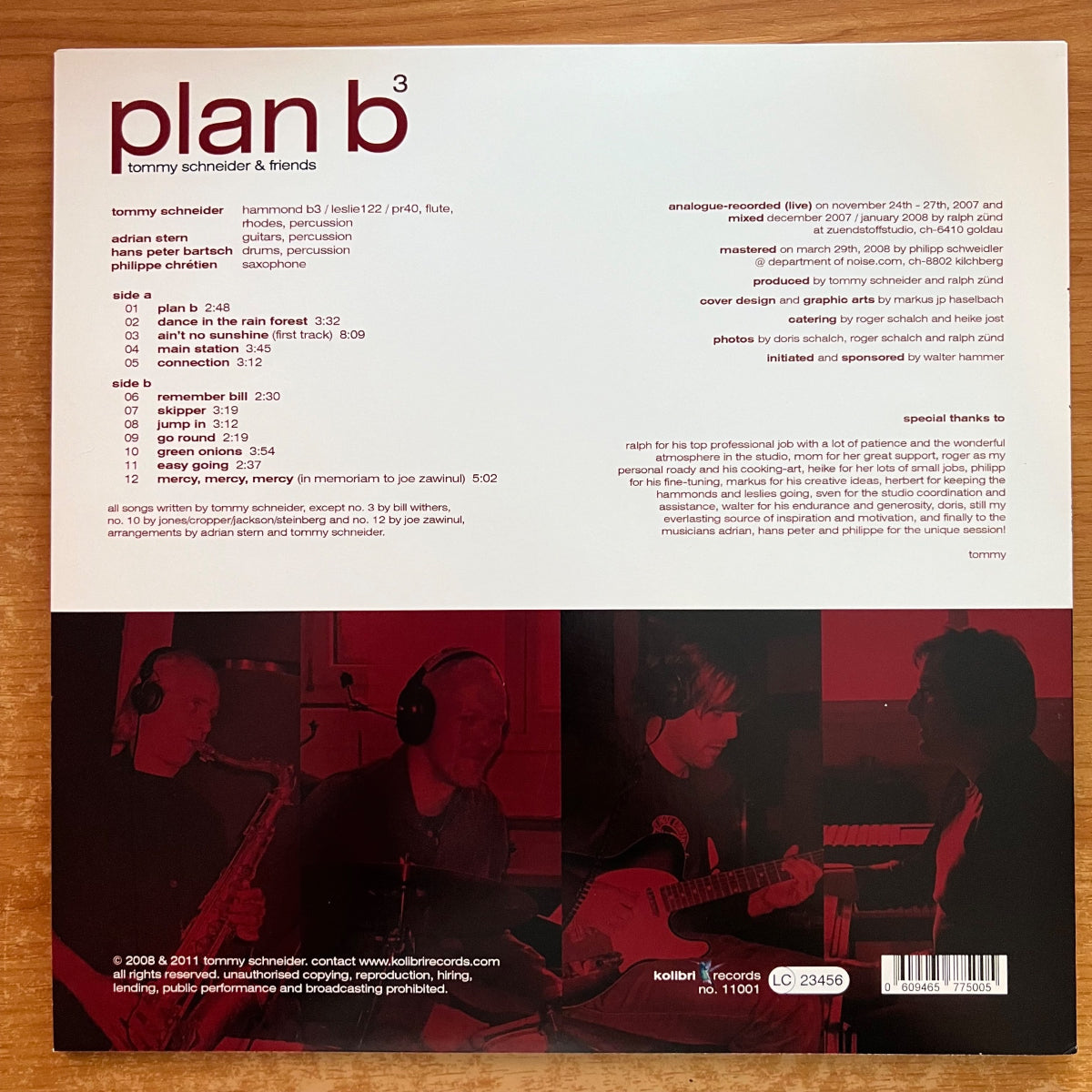 Tommy Schneider & Friends - Plan B3 / Swiss-Press. 2011 - (Mint)