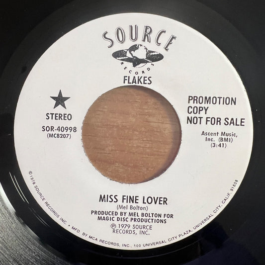 Flakes - Miss Fine Lover / US-Promo 1979 - (VG++/Neutral)