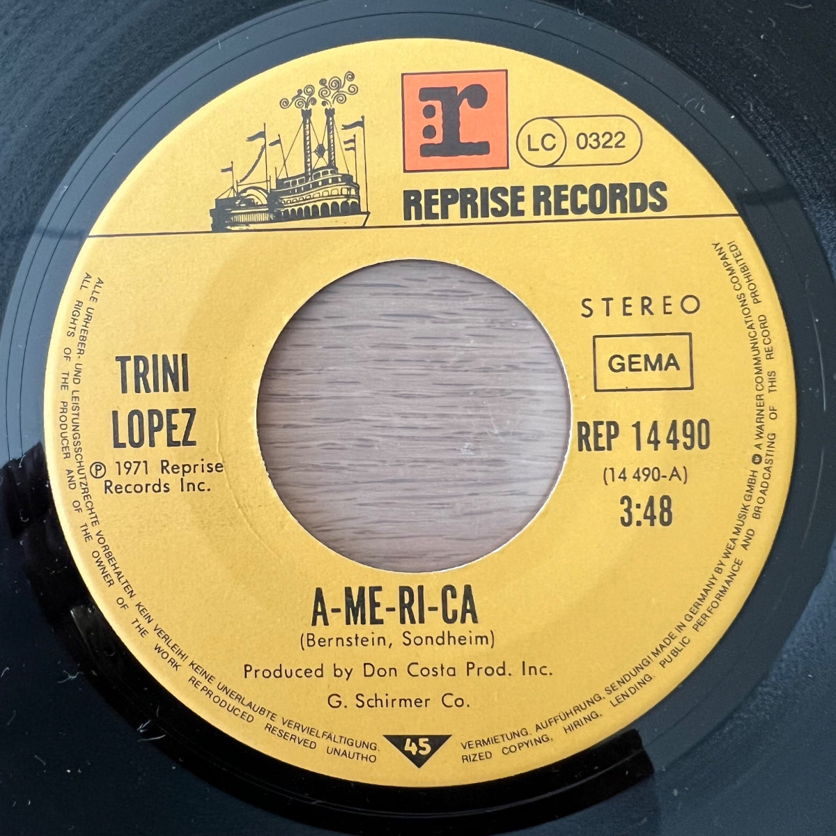 Trini Lopez - America / D-Press. 1978 - (M-/VG++)