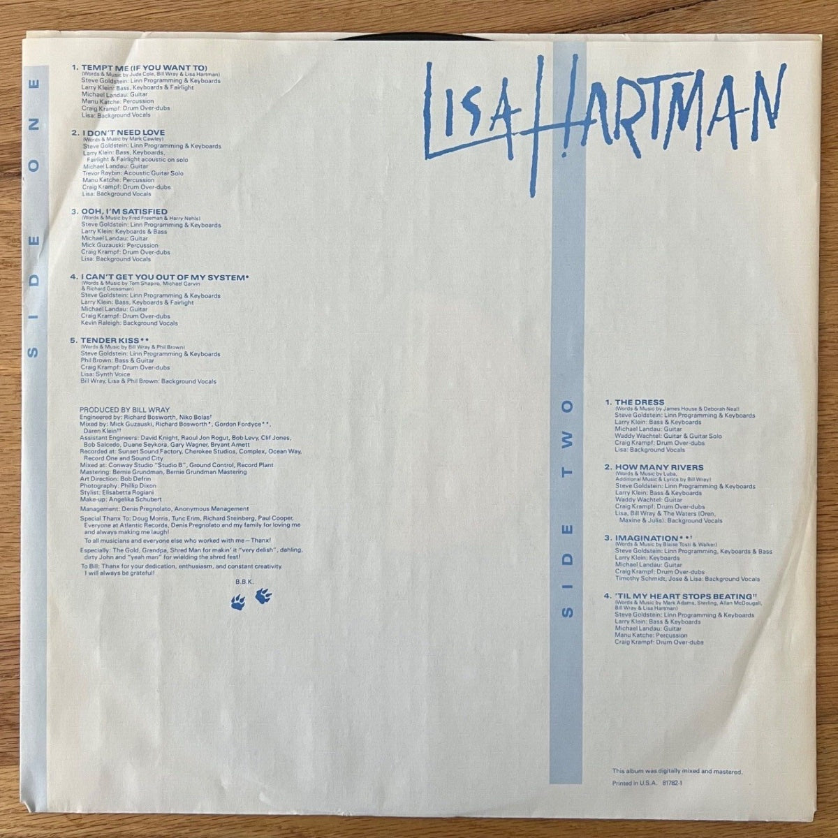 Lisa Hartman - 'Til My Heart Stops / 1. US-Press. 1987 - (M-/M-)
