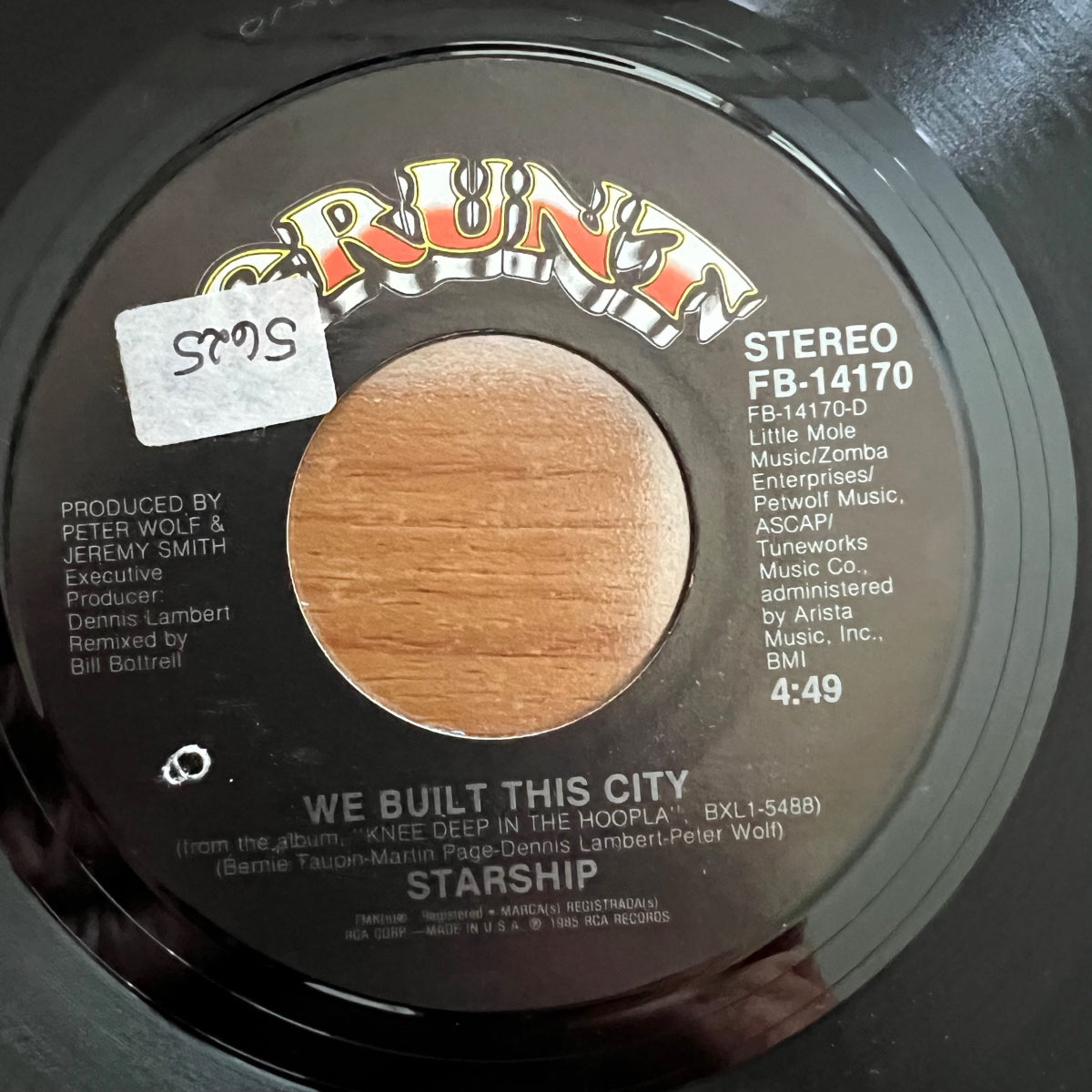 Starship - We Built This City / 1. US-Press. 1985 - (M-/M-)