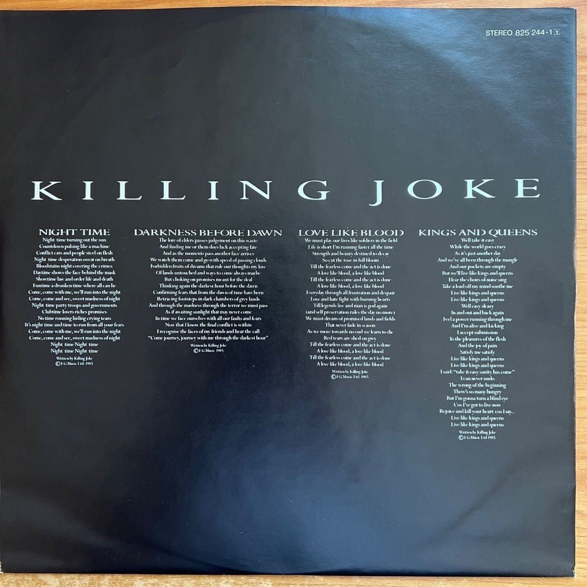 Killing Joke - Night Time / 1. D-Press. 1985 - (M-/M-)