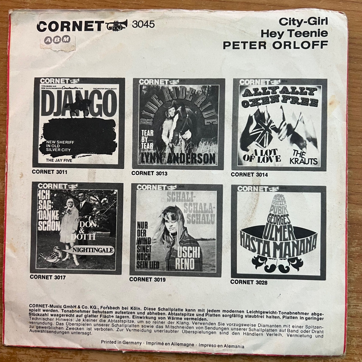 Peter Orloff - City Girl / 1. D-Press. 1968 - (VG+/VG+)