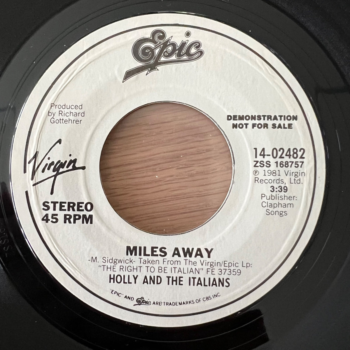 Holly & The Italians - Miles Away / US-Promo 1981 - (M-/Neutral)
