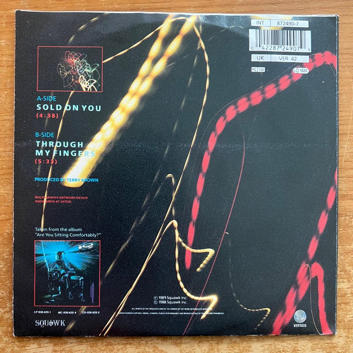 IQ - Sold On You / 1. EU-Press. 1989 - (M-/M-)