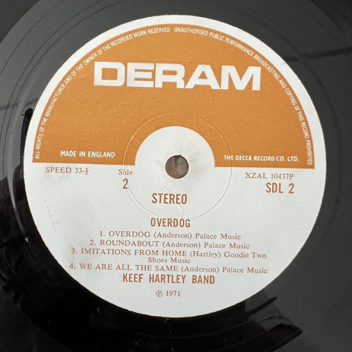 Keef Hartley Band - Overdog / 1. UK-Press. 1971 - (M-/VG+)