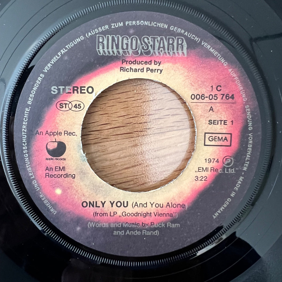 Ringo Starr - Only You / 1. D-Press. 1974 - (M-/VG++)