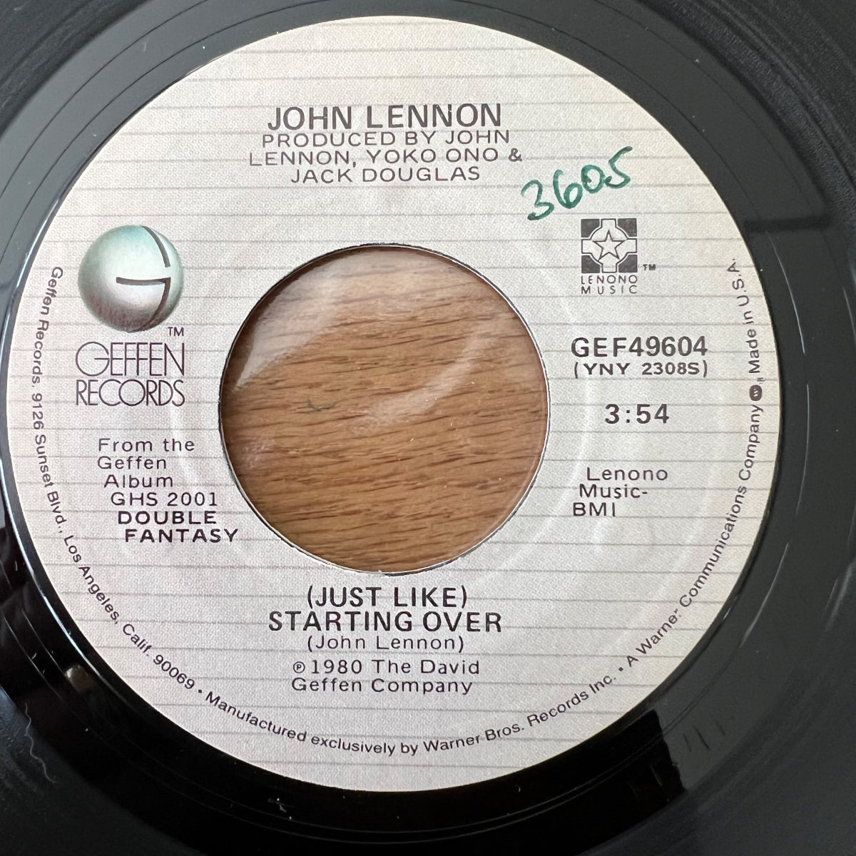 John Lennon - (Just Like) Starting Over / 1. US-Press. 1980 - (M-/VG+)