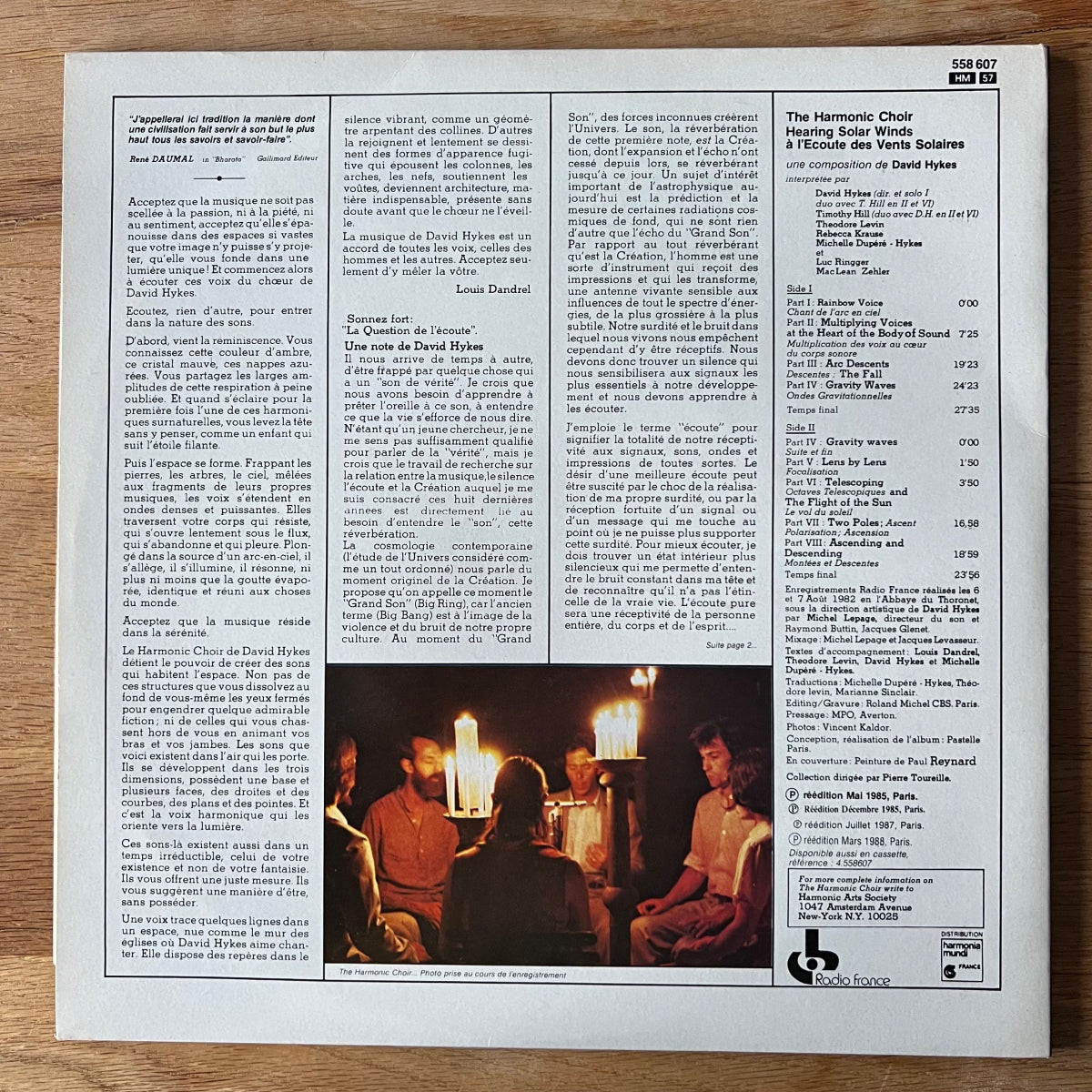 Harmonic Choir, David Hykes - Hearing Solar Winds / 1. France-Press. 1983 - (M-/M-)