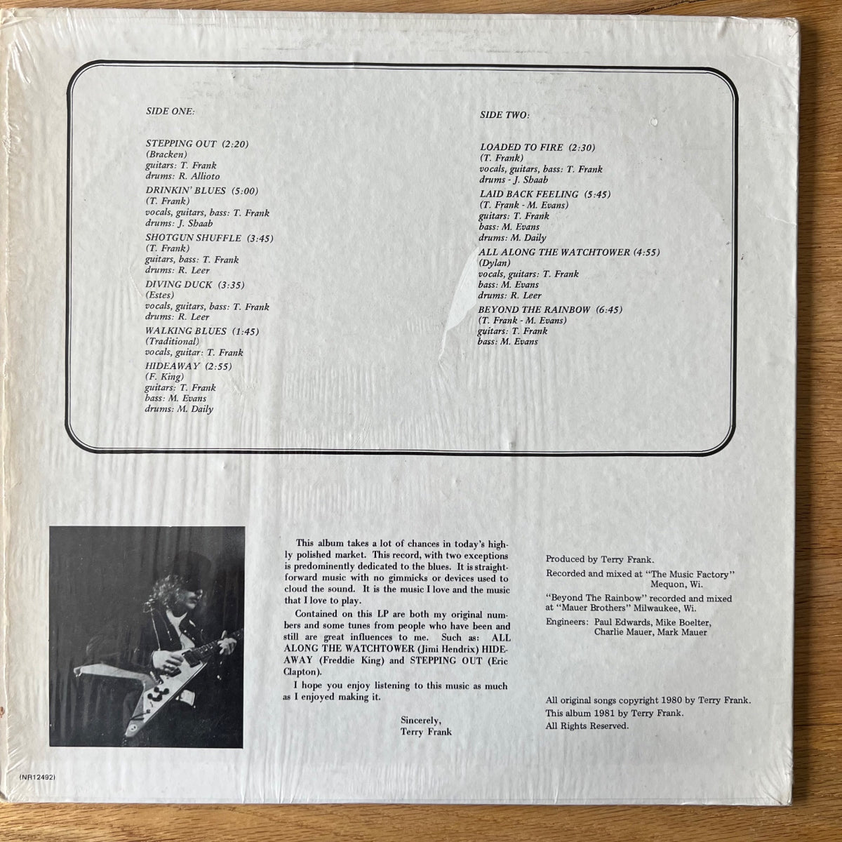 Terry Frank - Loaded To Fire / 1re presse américaine. 1981 - (M-/VG++)