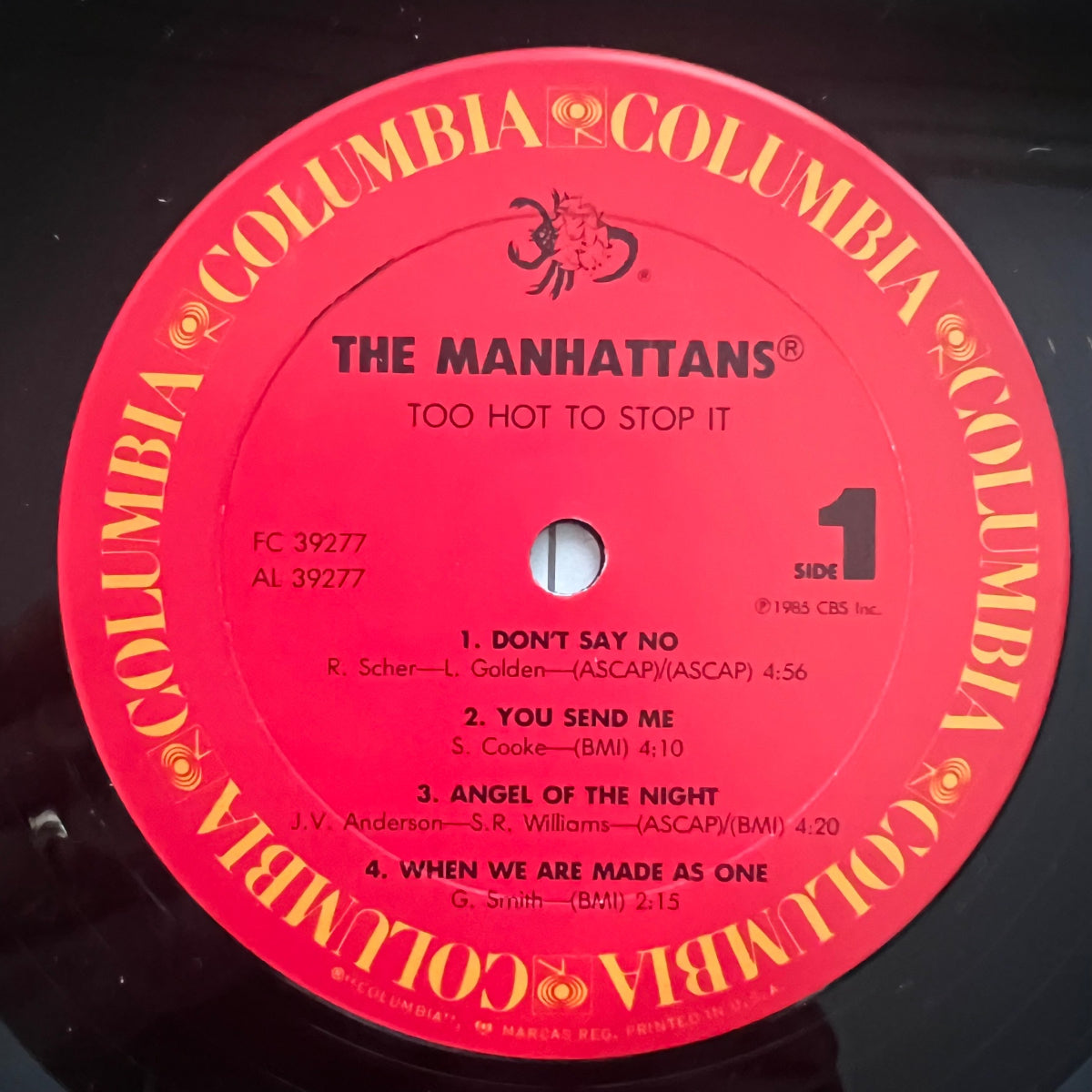 Manhattans - Too Hot To Stop It / 1. US-Press. 1985 - (M-/VG++)