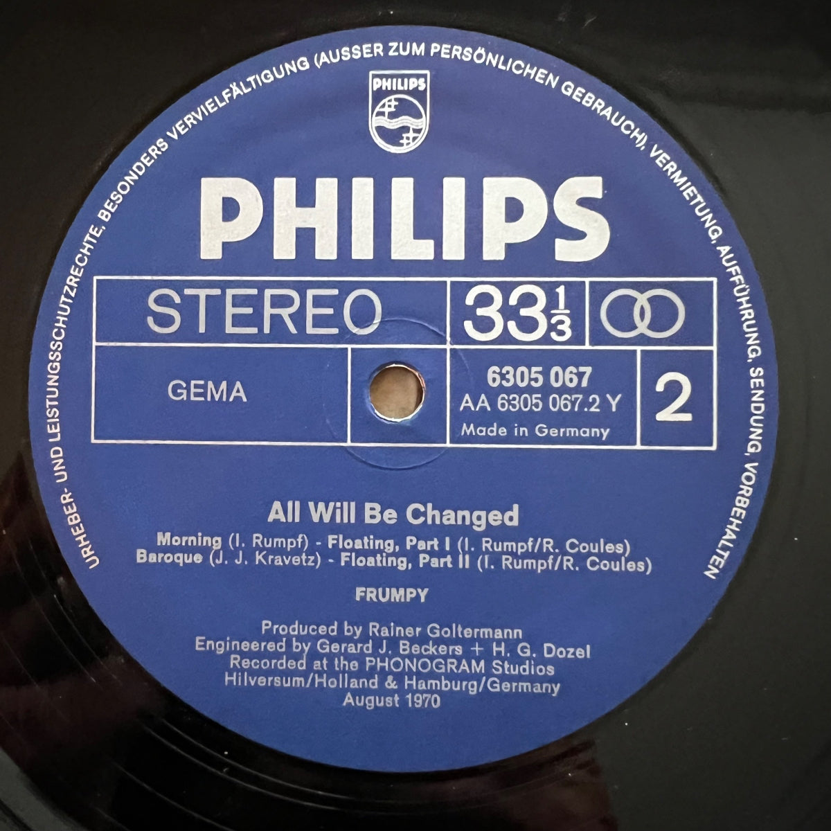 Frumpy - All Will Be Changed / 1. D-Press. 1970 - (VG++/VG++)