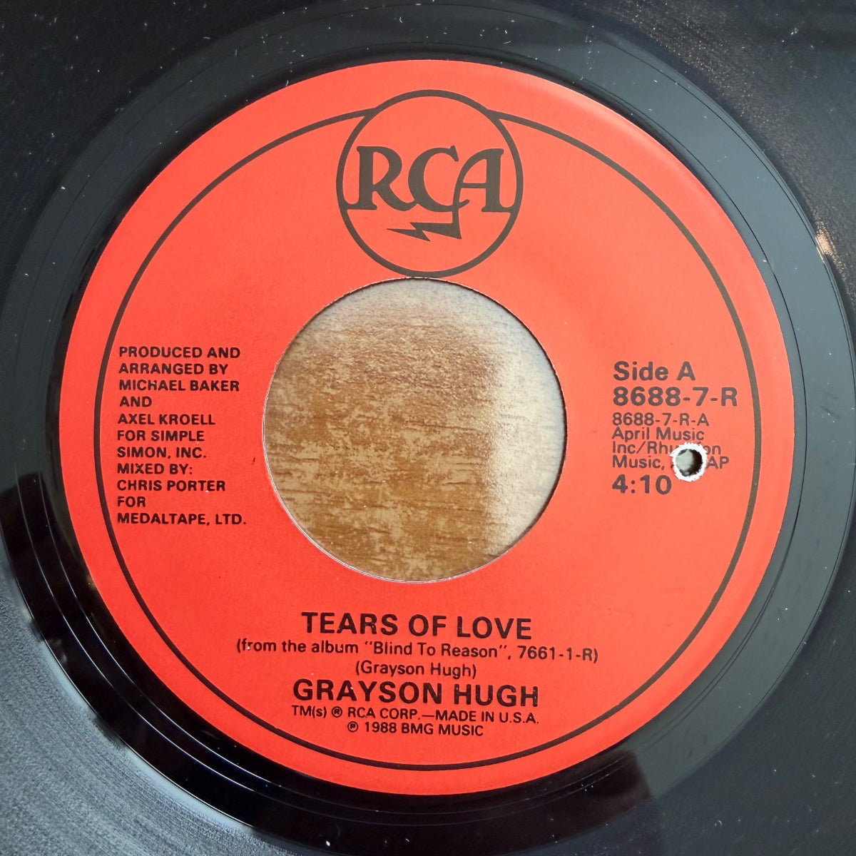 Grayson Hugh - Tears Of Love / 1ère presse US. 1988 - (M-/M-)