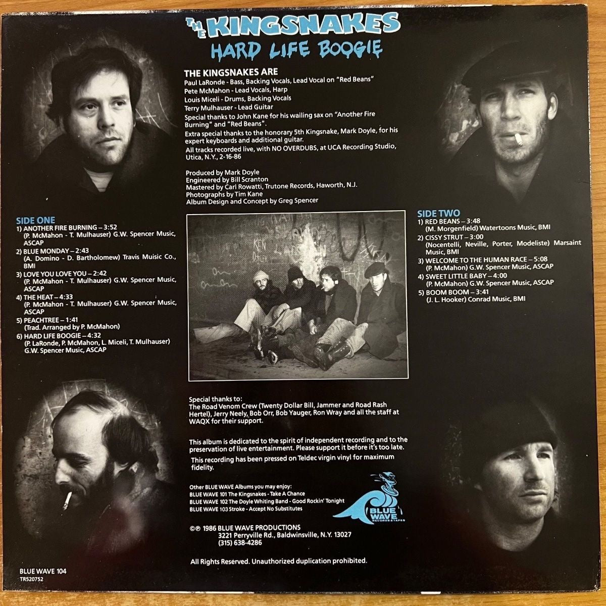Kingsnakes - Hard Life Boogie / 1. US-Press. 1986 - (M-/M-)