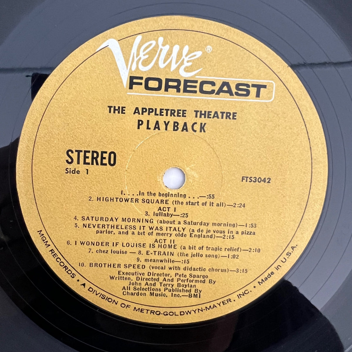 Appletree Theatre - Playback / 1. US-Press. 1968 - (M-/VG++)