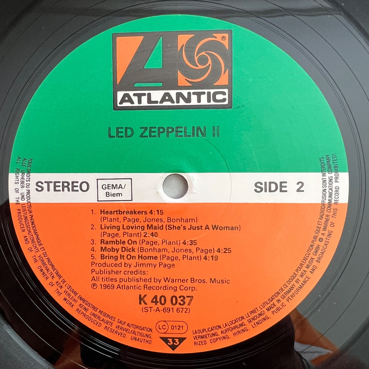Led Zeppelin - II / D-Press. Reissue - (M-/M-)