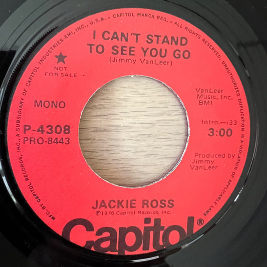 Jackie Ross - I Can't Stand To See You Go / US-Promo 1976 - (M-/Neutral)