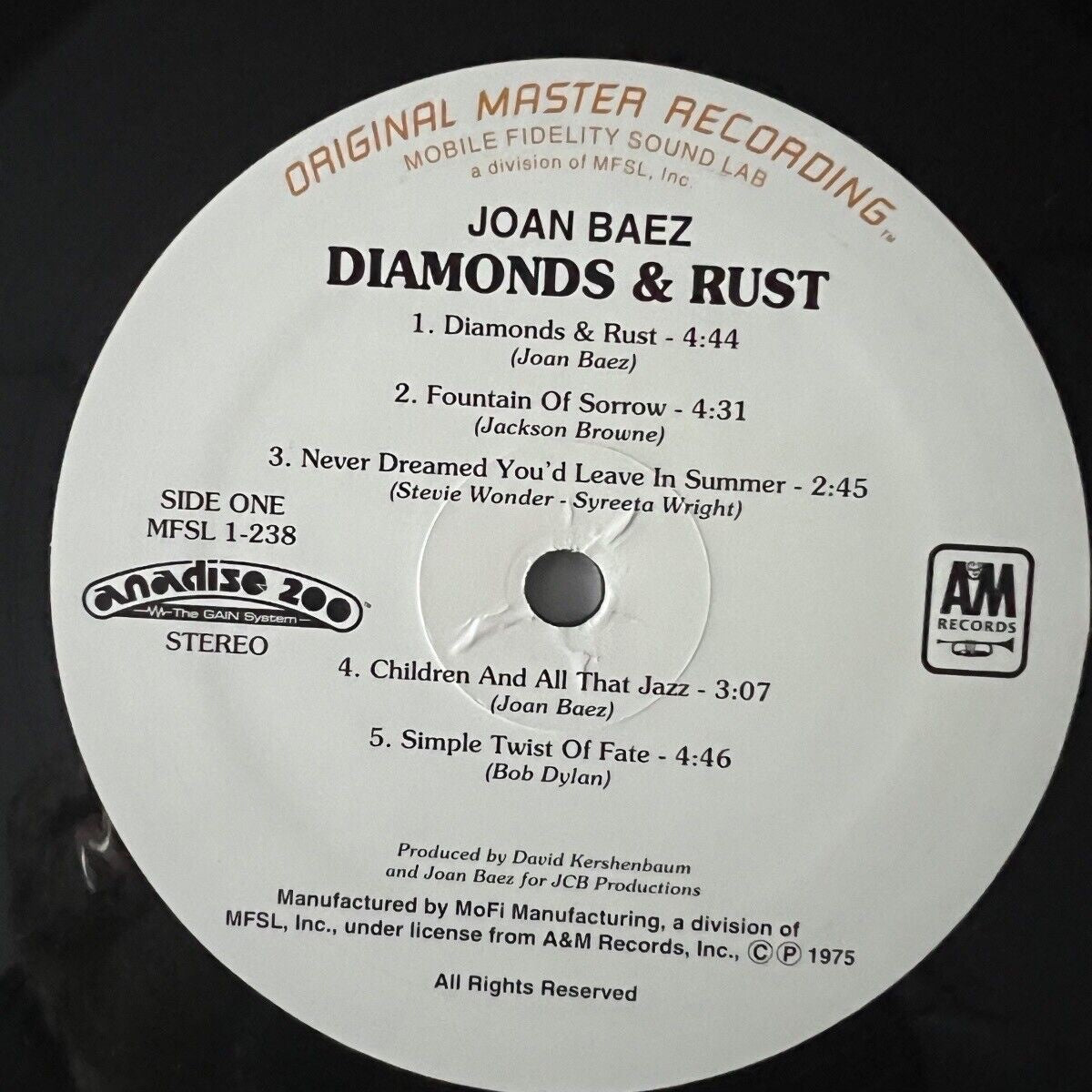 Joan Baez - Diamonds &amp; Rust / Audiophile MFSL 1995 - (M-/Mint)