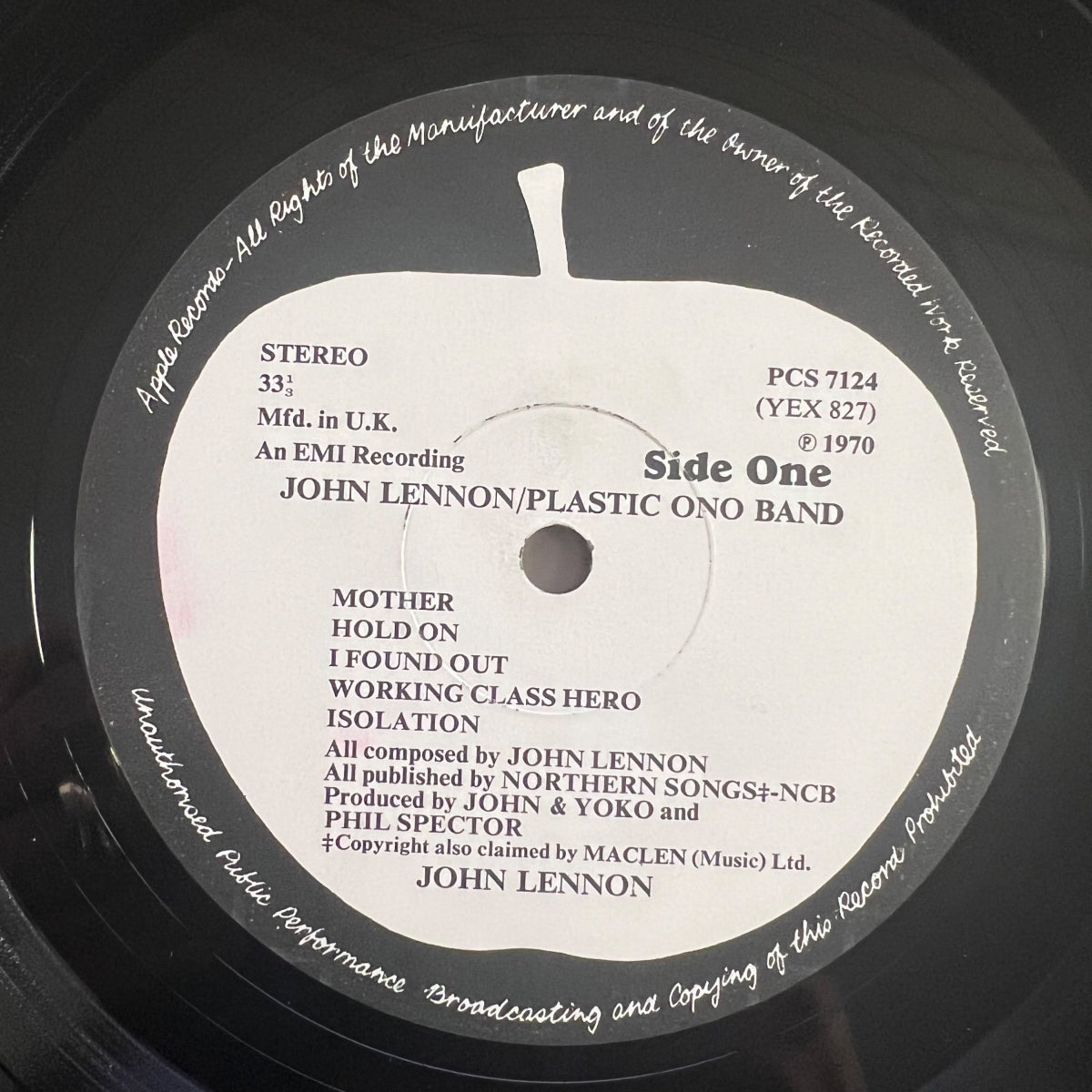 John Lennon, Plastic Ono Band - Same / 1. UK-Press. 1970 - (VG++/M-)
