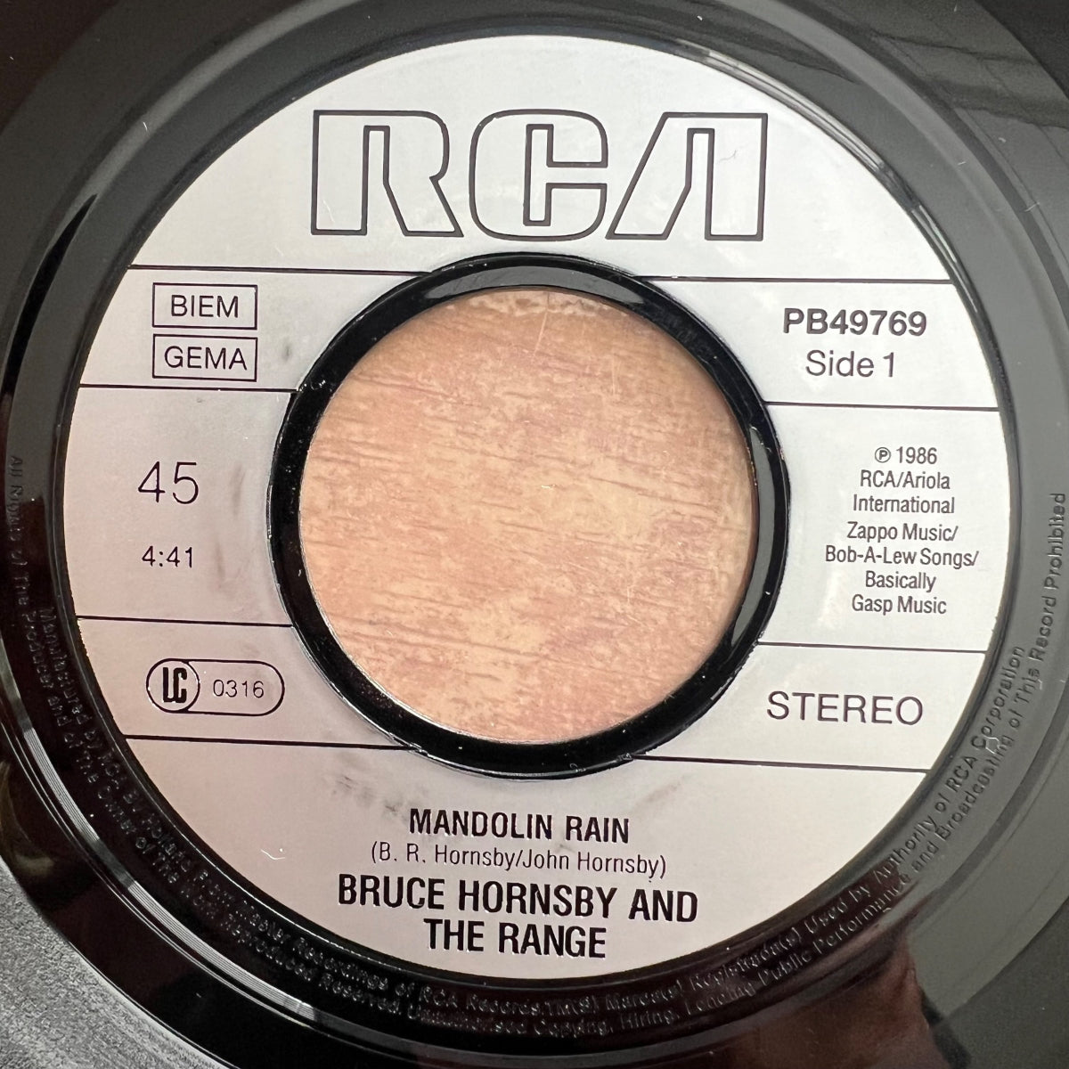 Bruce Hornsby & The Range - Mandolin Rain / 1. D-Press. 1987 - (M-/M-)