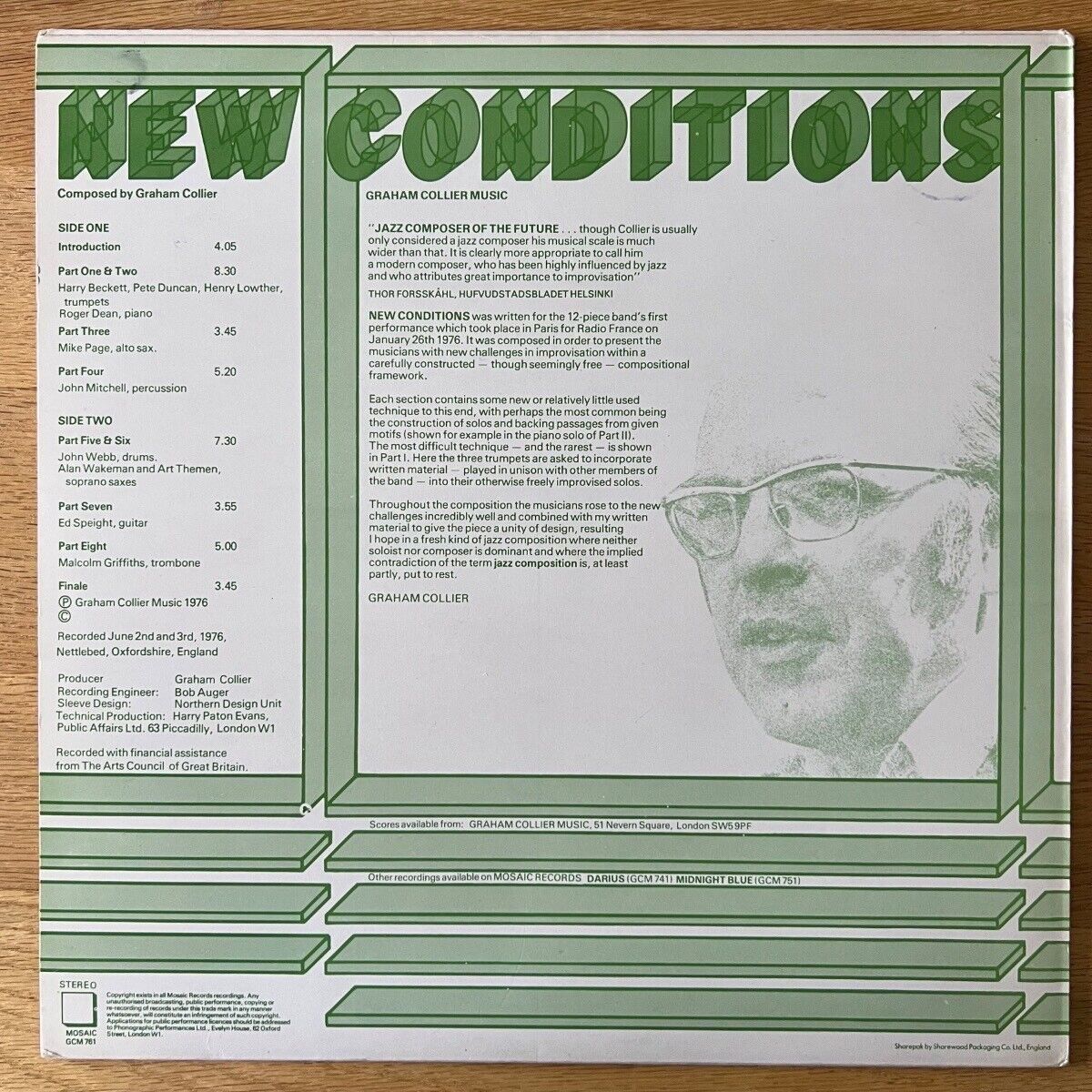 Graham Collier Music - New Conditions / LP - 1. UK-Press. 1976 - (M-/M-)