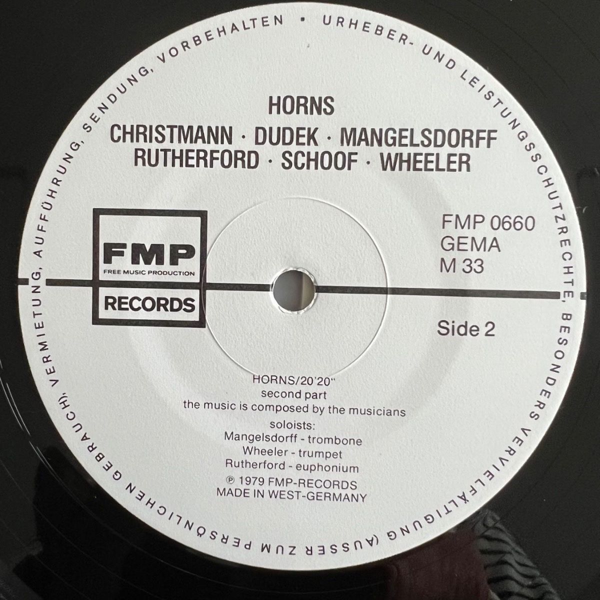 Günter Christmann, Gerd Dudek, Albert Mangelsdorff.. - Cors - (M-/VG++)