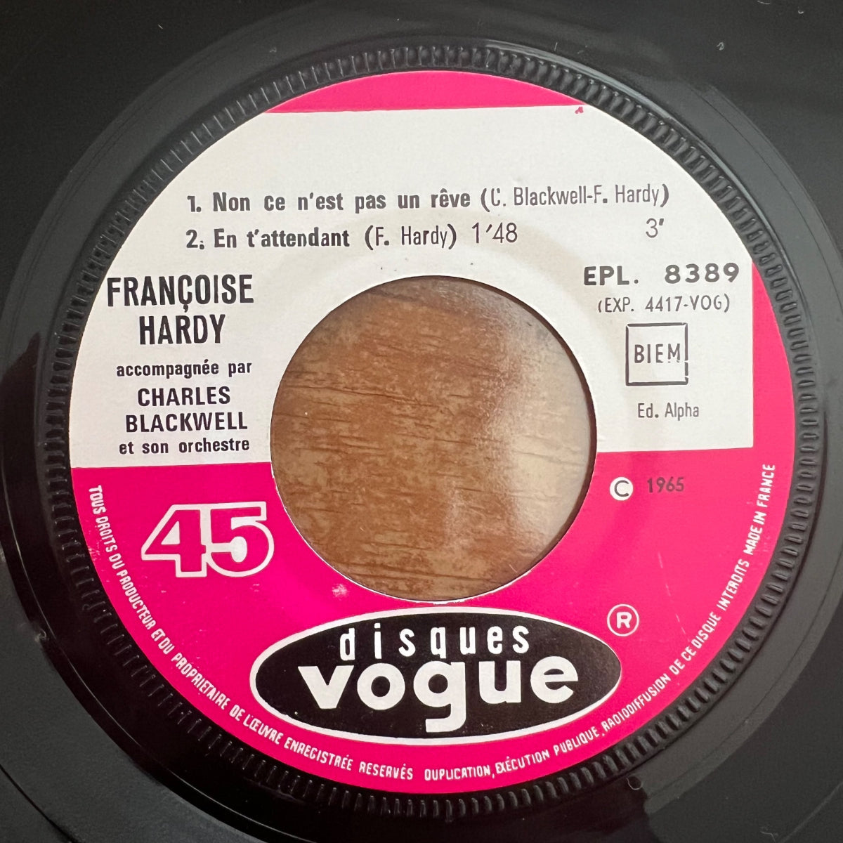 Francoise Hardy - L'Amitié / 7" EP - 1. France-Press. 1965 - (VG++/M-)