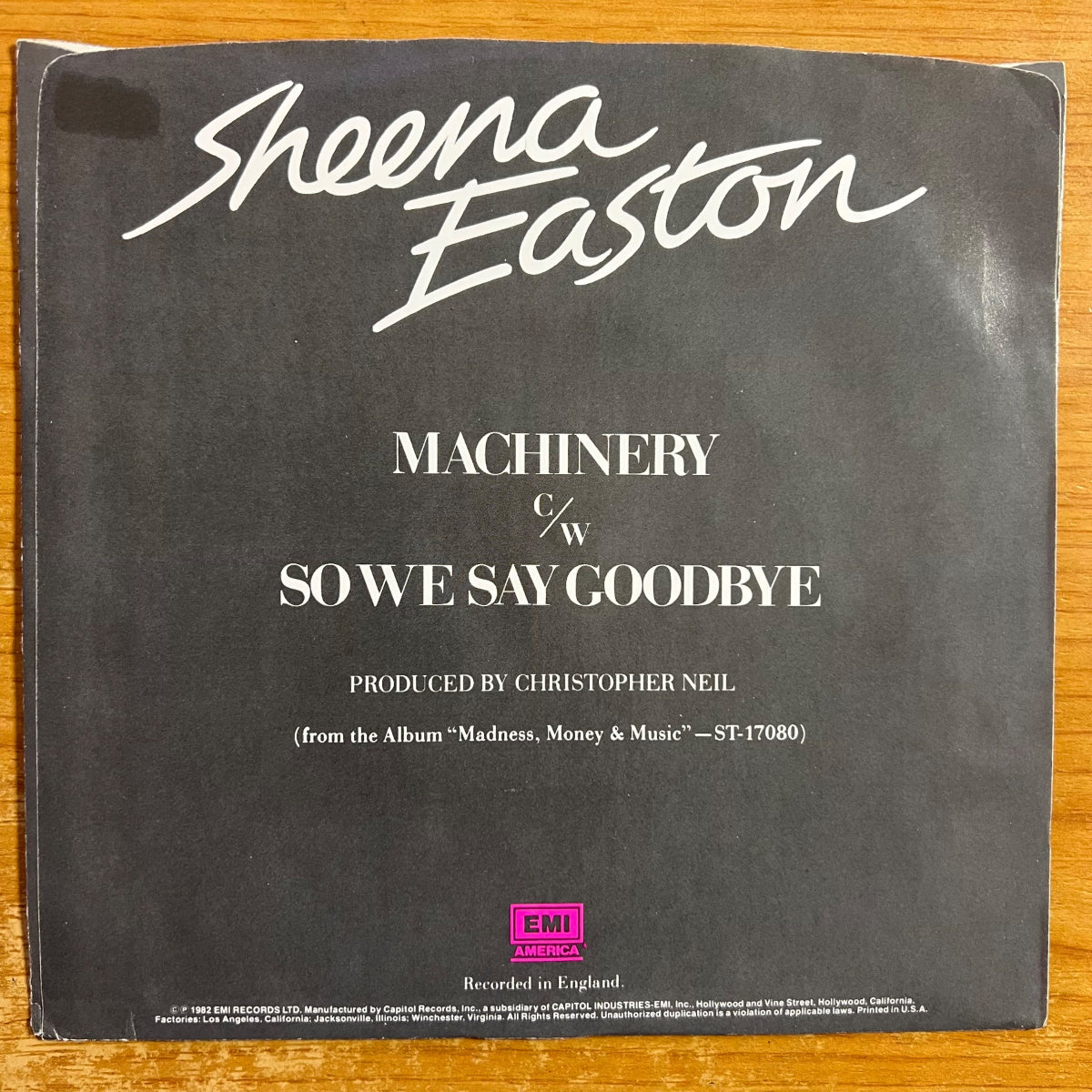 Sheena Easton - Machinery / 1. US-Press. 1982 - TOP