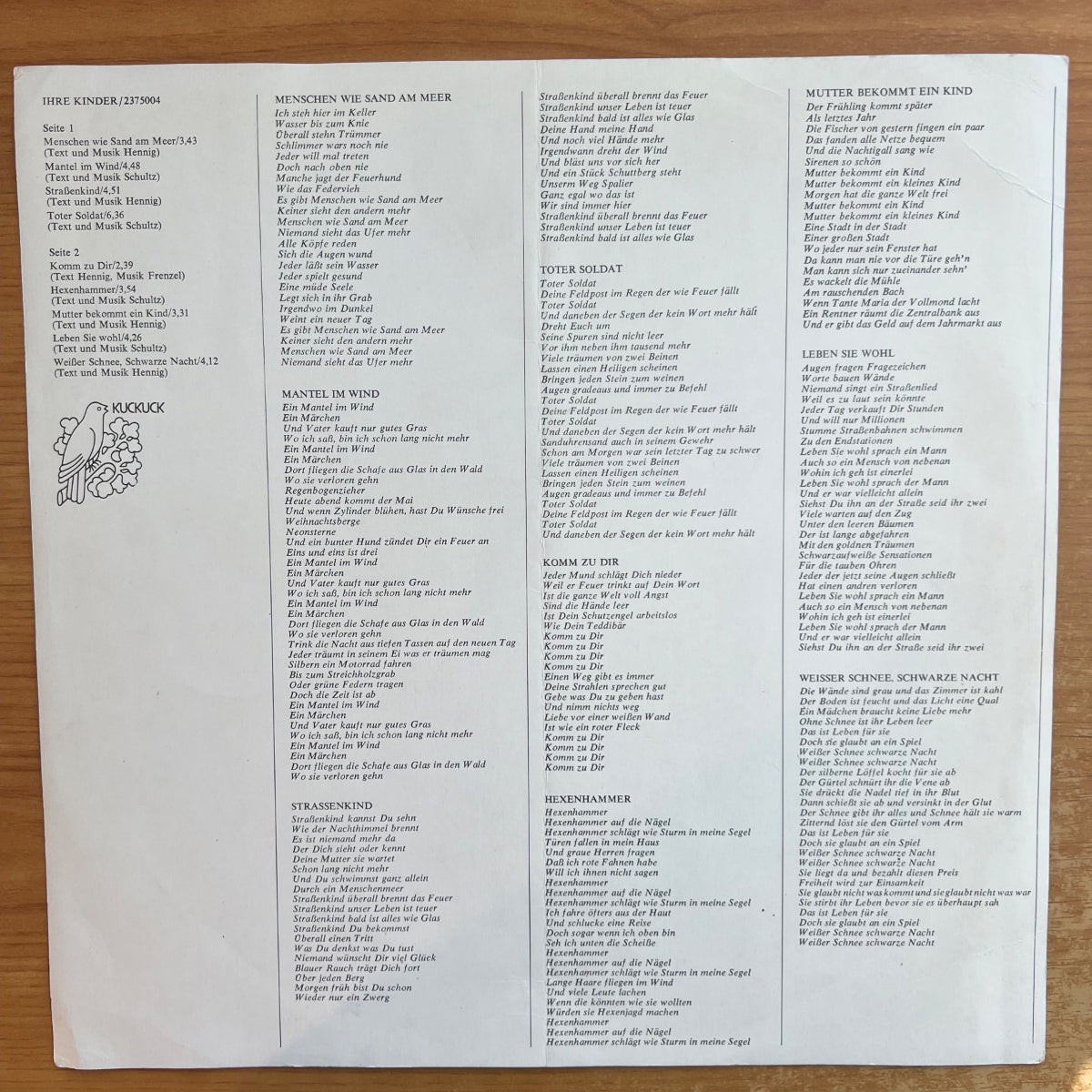 Ihre Kinder - 2375004 / 1. D-Press. 1970 - (M-/M-)