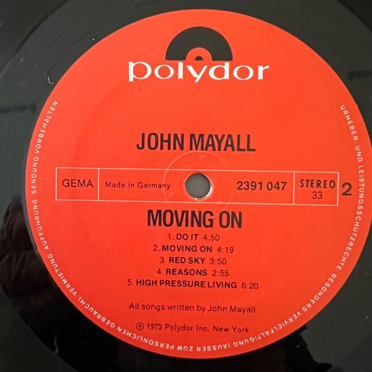 John Mayall - Moving On / 1. D-Press. 1972 - (M-/M-)