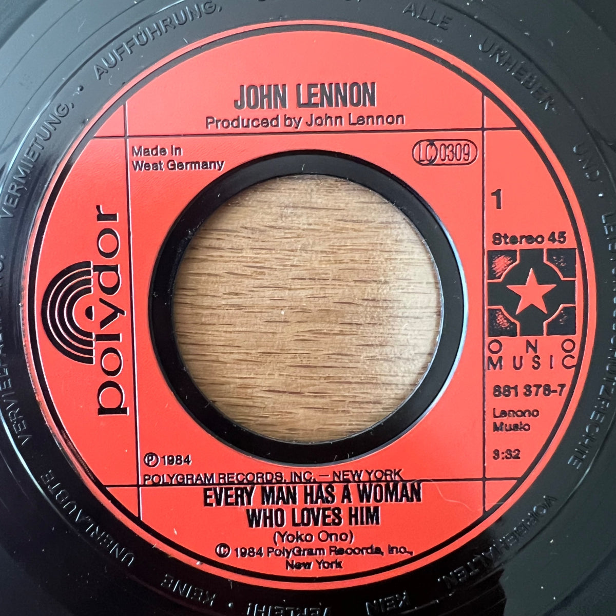 John Lennon - Every Man Has A Woman Who Loves Him / 1. D-Press. 1984 - (M-/VG+)