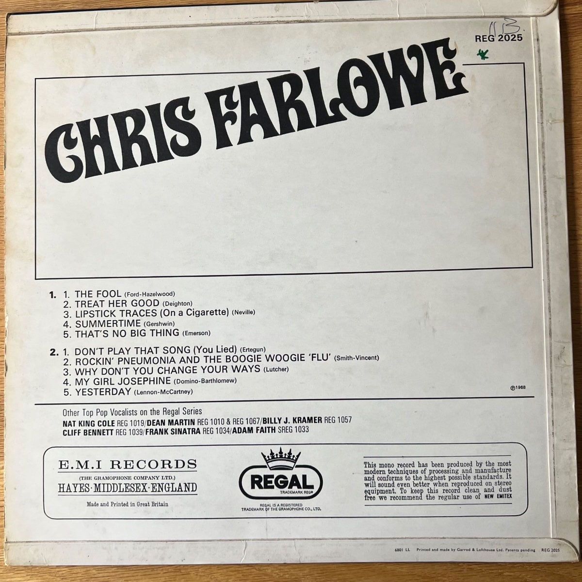 Chris Farlowe - Same / 1. UK-Press. 1968