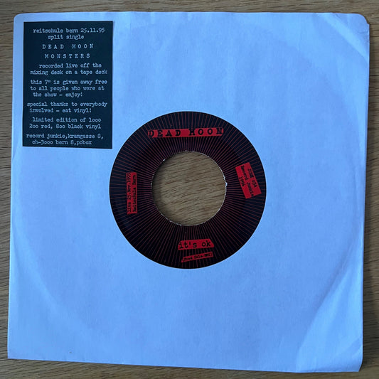 Dead Moon , Monsters - Reitschule Bern 25.11.95 / 1. Swiss-Press. 1995 - (M-/Neutral)