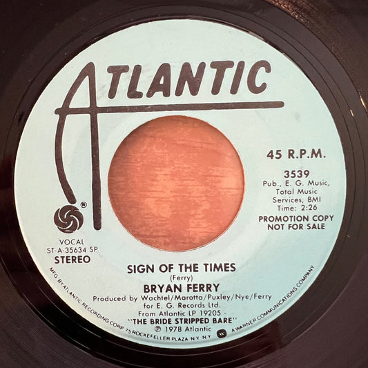 Bryan Ferry - Sign Of The Times / US-Promo 1978