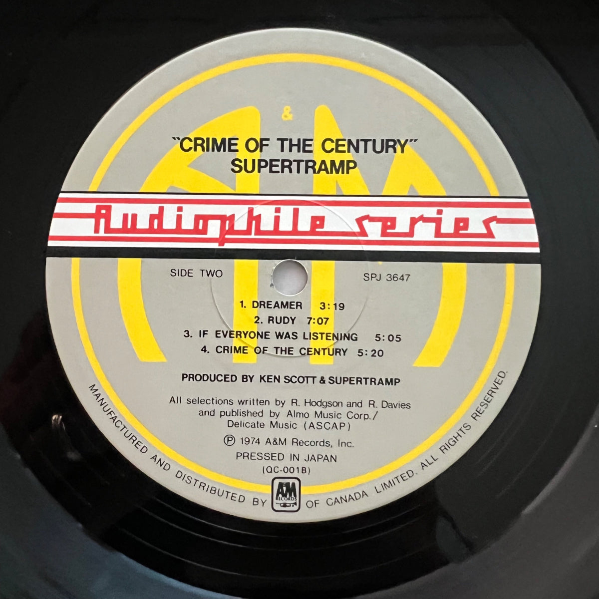 Supertramp - Crime Of The Century / Kanada-Press. 1978 - Audiophile Edition - (M-/VG++)