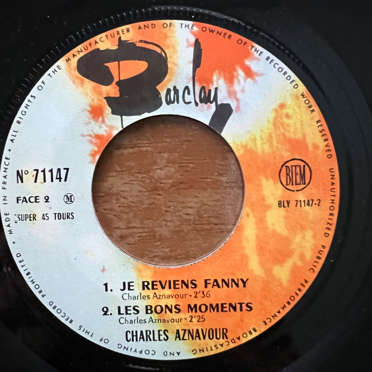 Charles Aznavour - Il Te Faudra Bien Revenir / 7" EP - 1. France-Press. 1967 - (M-/M-)
