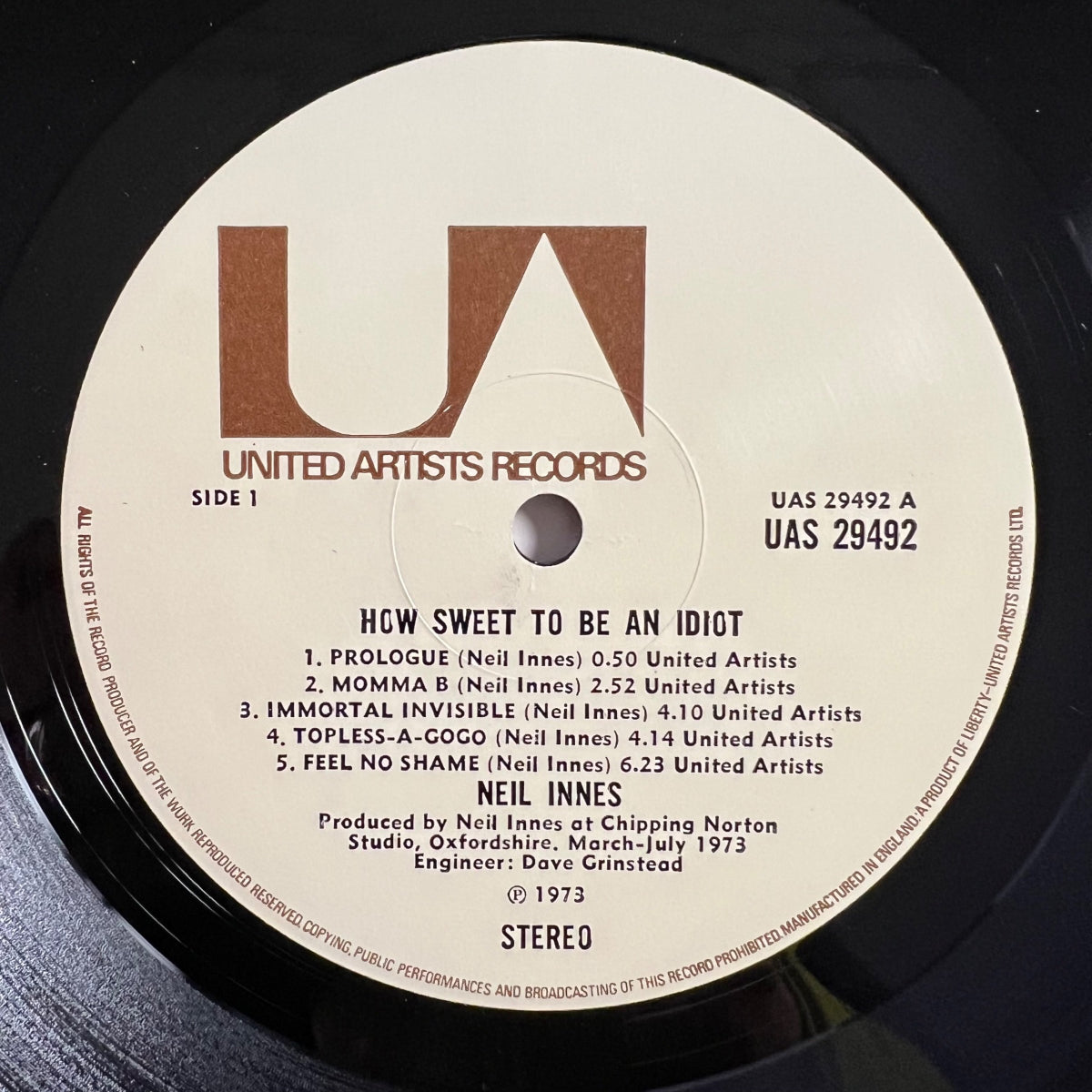Neil Innes - How Sweet To Be An Idiot / 1st UK Press. 1973 - (M-/VG++)