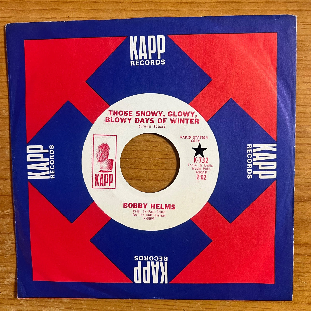Bobby Helms - Those Snowy, Glowy, Blow Days Of Winter / US-Promo 1966 - (M-/VG+)